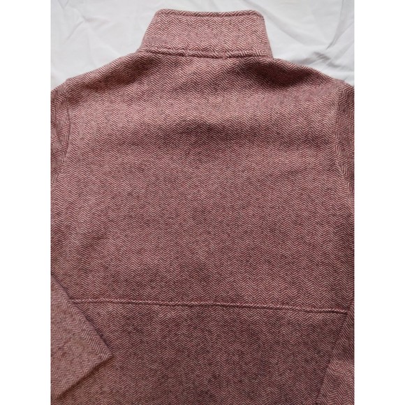 Lands End Pink Herringbone Fleece Jacket Burnt Clay Womens Size Large Petite - Picture 11 of 11